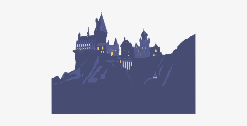 Hogwarts, Harry, Potter, Magic School - Hogwarts Silhouette, transparent png #1576981