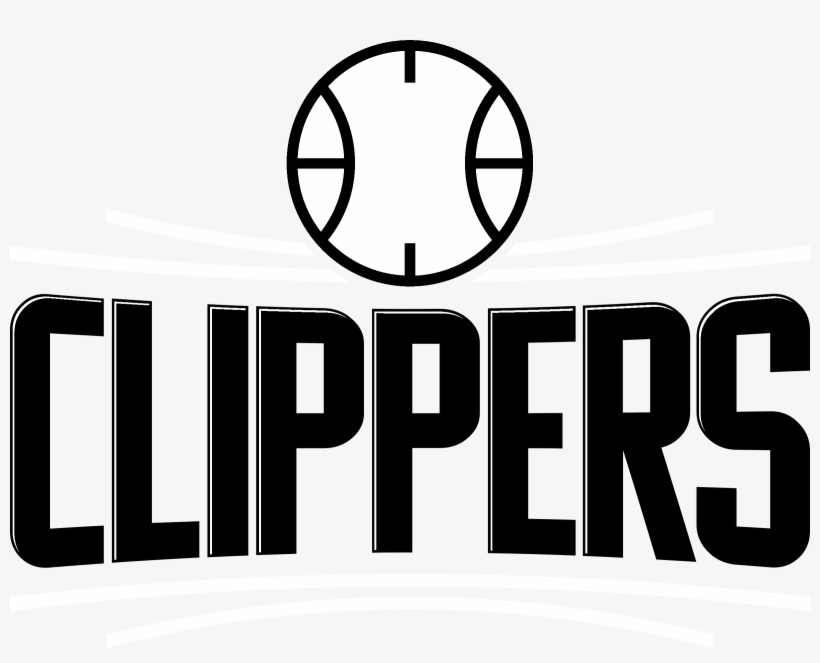 La Clippers Logo Black And White - Los Angeles Clippers Font, transparent png #1577117
