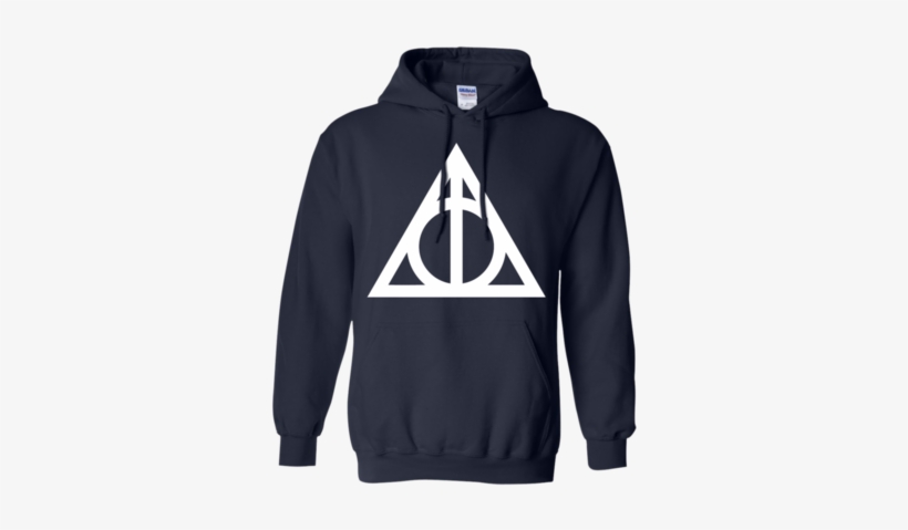 Harry Potter The Deathly Hallows T Shirt Pullover Hoodie - T-shirt, transparent png #1577138