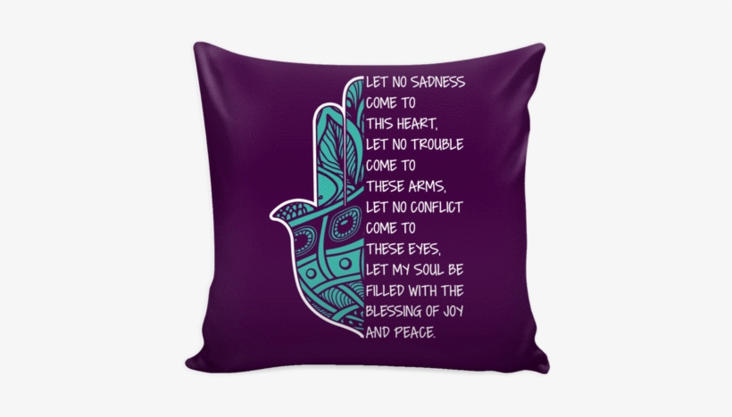 The Hamsa Prayer Pillow Cover - Throw Pillow, transparent png #1577259