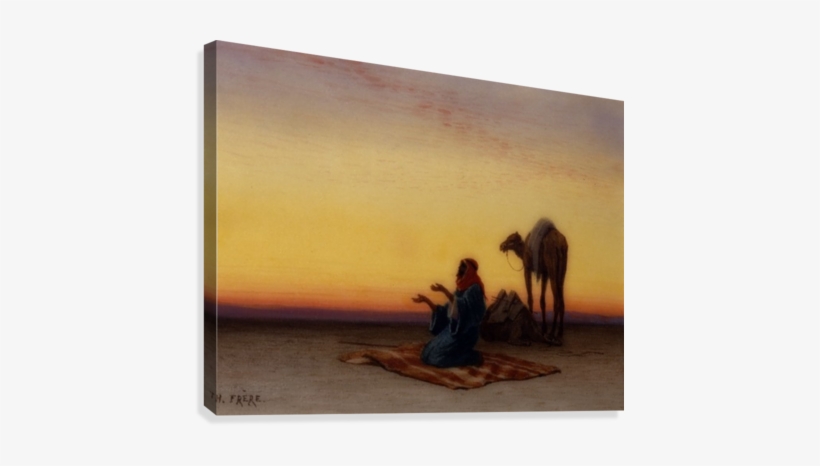 Arab At Prayer Canvas Print - Charles Theodore Frere, transparent png #1577278