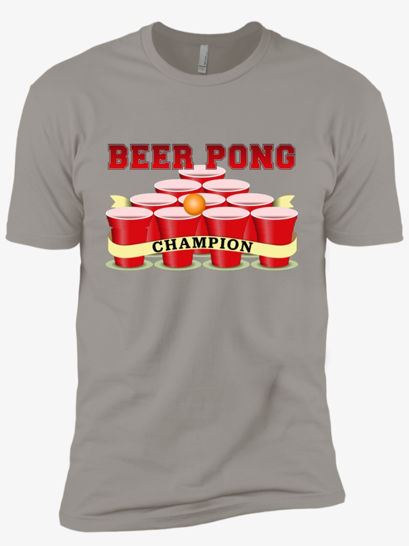 Beer Pong Champion Premium Short Sleeve T-shirt - Shirt, transparent png #1577399