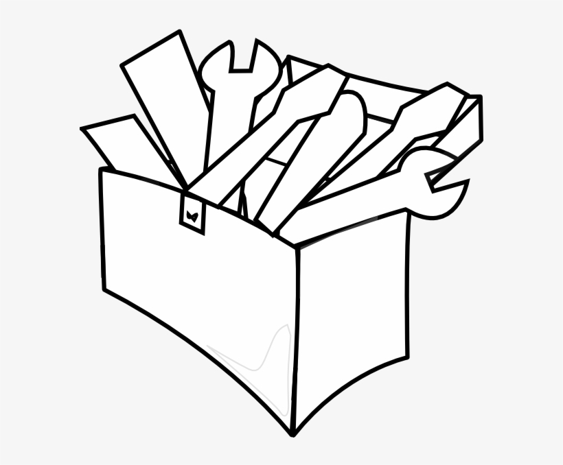 Png Toolbox Black And White Transparent Toolbox Black - Tool Kit Clipart Black And White, transparent png #1577901
