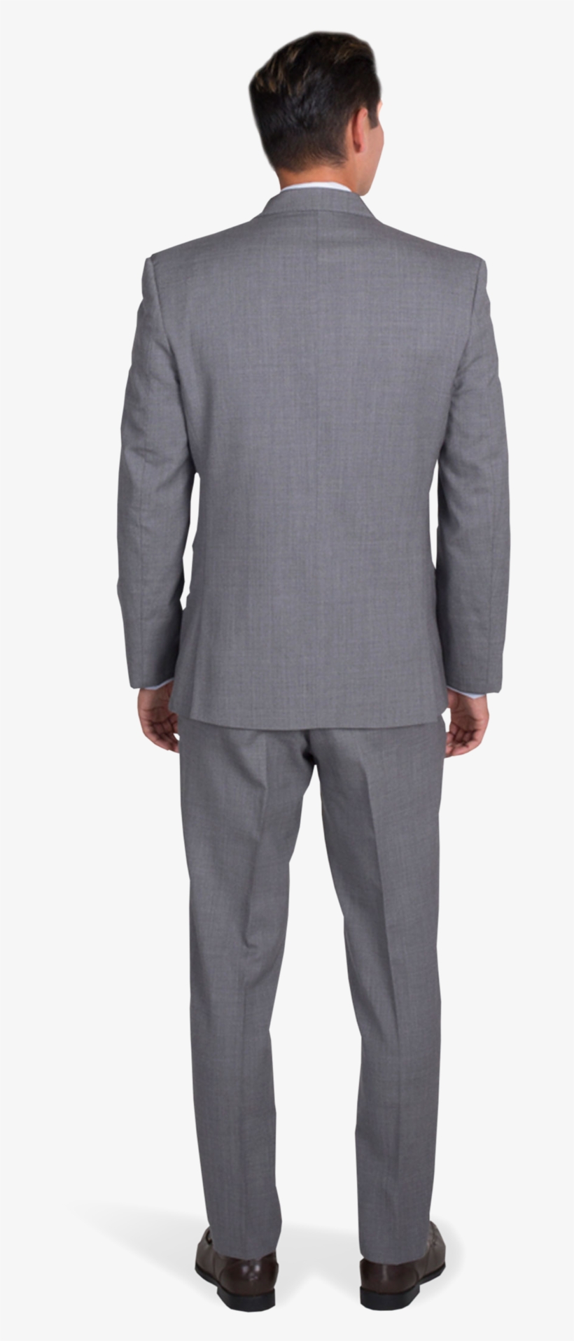 Grey Notch Lapel Suit - Suit, transparent png #1578802
