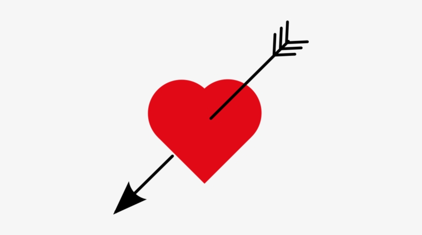 602px-love Heart With Arrow - Love Heart With Arrow, transparent png #1578876