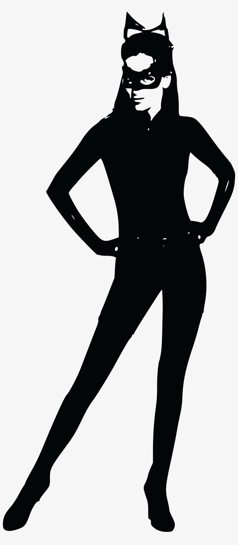 Free Clipart Of A Woman In A Cat Suit - Women's Women's Grand Heritage Catwoman Costume - Black, transparent png #1578904