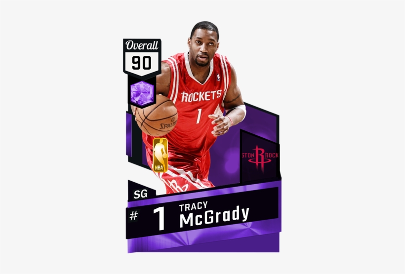'08 Tracy Mcgrady Amethyst Card - Houston Rockets, transparent png #1579360