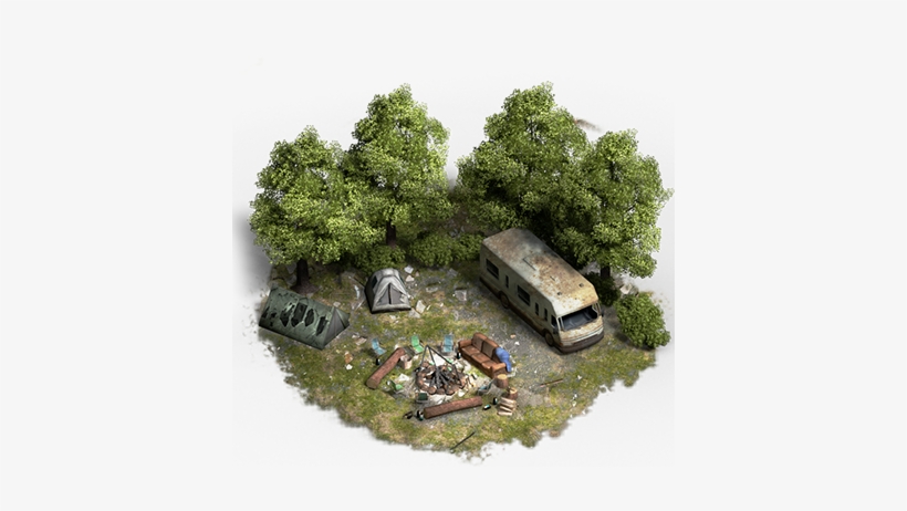 Twd L Camp - Camp The Walking Dead, transparent png #1579895