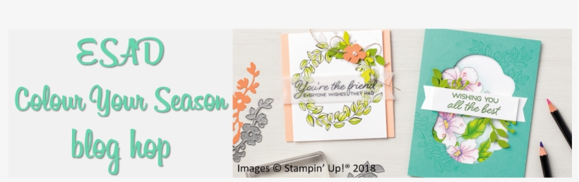 Hi And Welcome To Another Esad Blog Hop - Stampin Up Color Your Season, transparent png #1580328