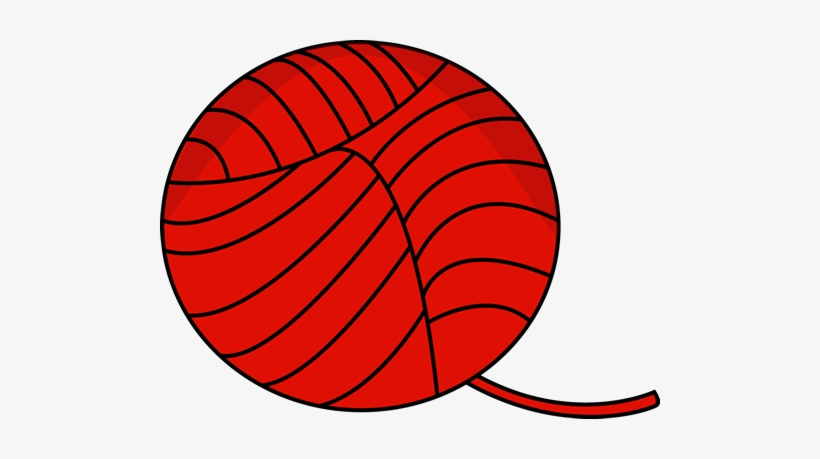 Red Ball Of Yarn Clip Art - Ball Of Yarn Clip Art, transparent png #1580768