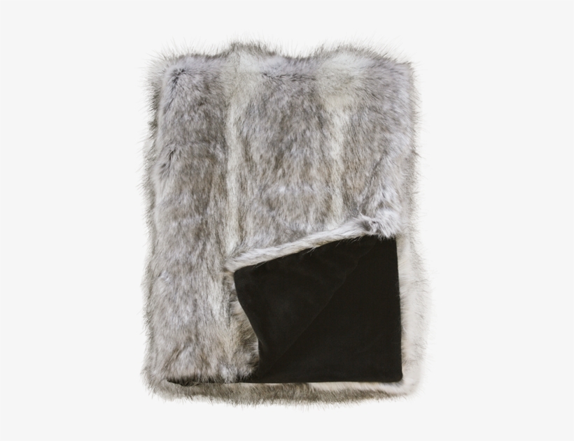Fgct18 Grey Coyote - Coyote Faux Fur Throw, transparent png #1581227