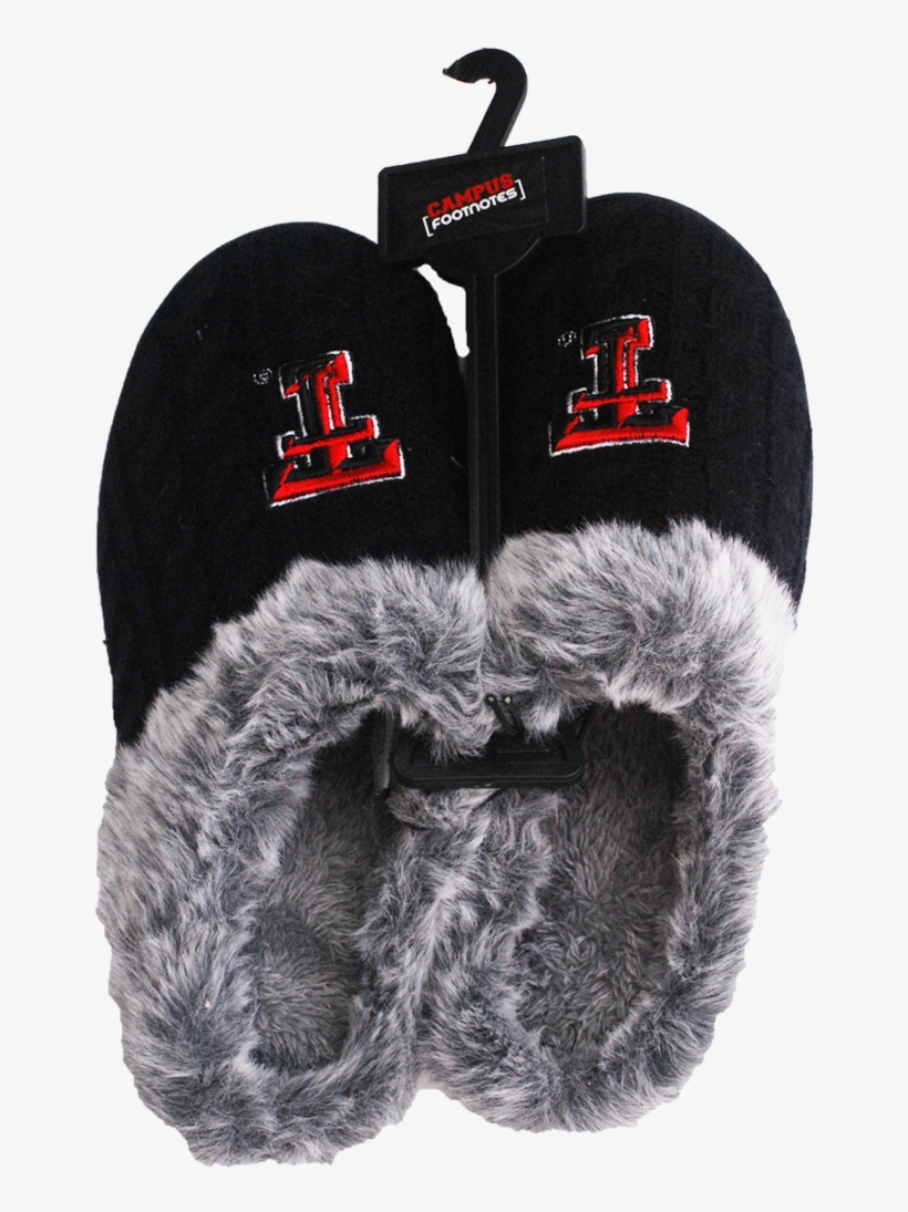 Cable Knit Fur Ladies Slipper - Slipper, transparent png #1581495