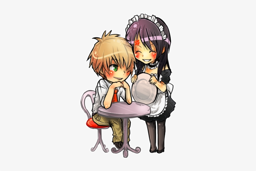 Misaki Chan Y Usuy Takumy - Kaichou Maid Sama Chibi, transparent png #1581857
