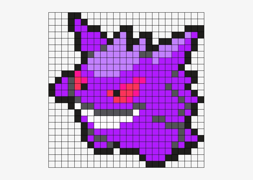 Gengar Pokemon Bead Pattern Perler Bead Pattern / Bead - Gengar En Hama Beads, transparent png #1582048