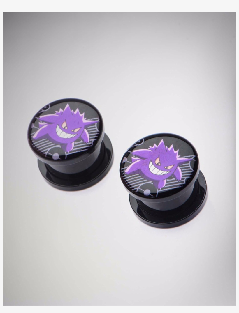 Gengar 1/2 Screw-fit Acrylic Plugs - Quartz Clock, transparent png #1582468