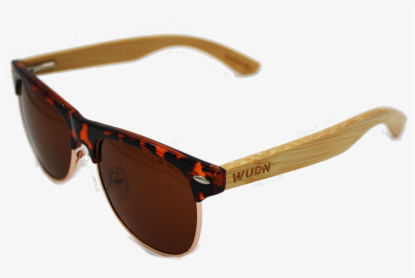 Women's Tortoise Frame, Retroshade Bamboo Sunglasses - Women's Square Tortoise Frame Bamboo Clubmaster Sunglasses, transparent png #1582713