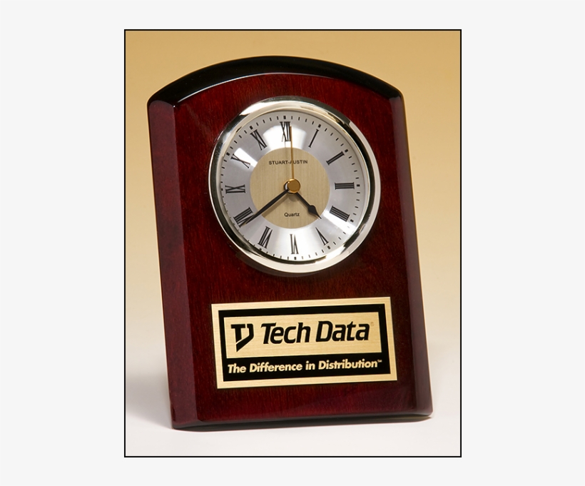 Rosewood Piano Finish Clock With Easel Back - Custom Rosewood Clock W/ Diamond Spun Dial (5"x7"),, transparent png #1583283