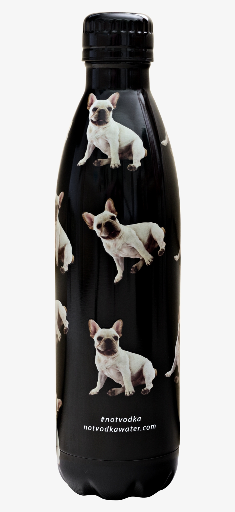 Not Vodka French Bulldog Puppies 25oz. Water Bottle, transparent png #1583398