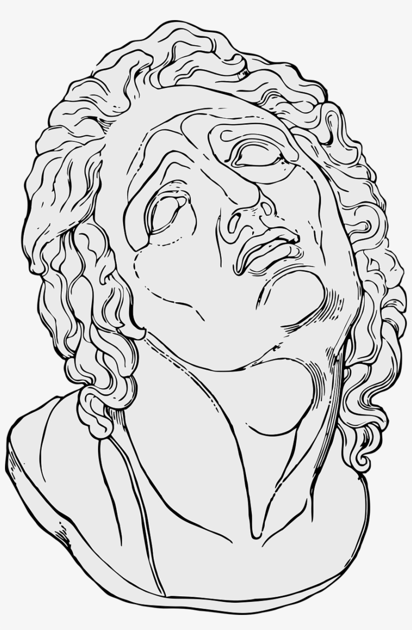 Statue, Greek, Bust, Face, Pain, Sculpture, Ancient - Greek Sculpture Face, transparent png #1583427
