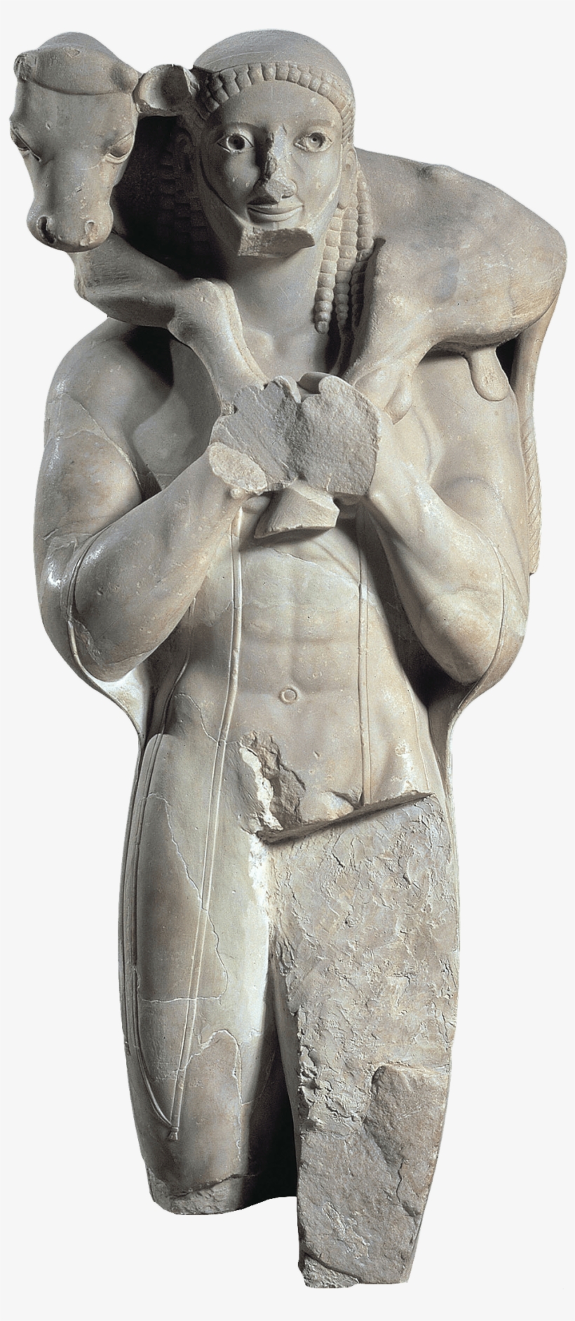 Moschophoros , 560 Bce Ancient Greece, - Moschophoros Calf Bearer, transparent png #1583567