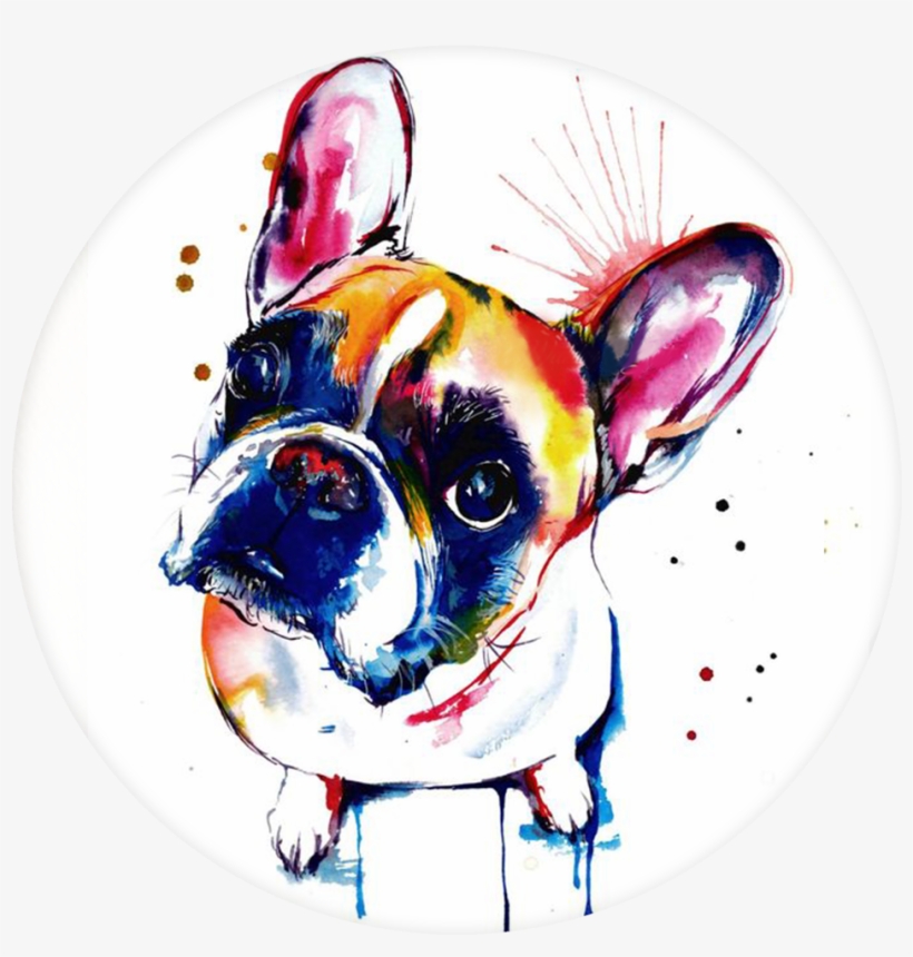 Dogs Pop Grip - Peinture De Bouledogue Francais, transparent png #1583568