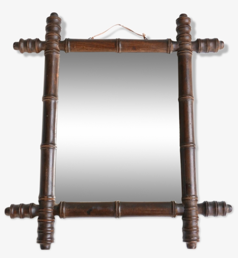 Mirror Frame In Faux Bamboo From The 20's - Mirror, transparent png #1583695
