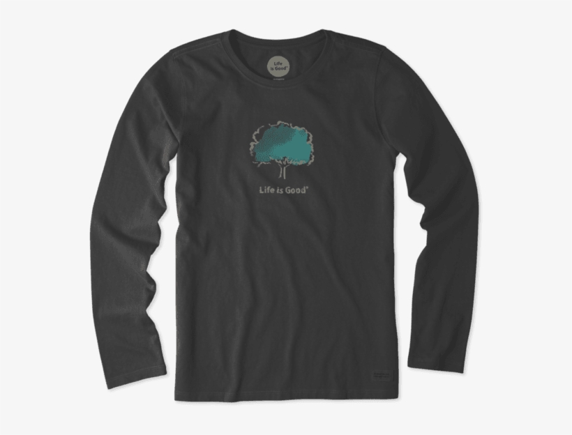 Women's Watercolor Tree Long Sleeve Crusher Tee - Life Is Good. Women's Ls Crusher - Snowplace Like Heart, transparent png #1583997