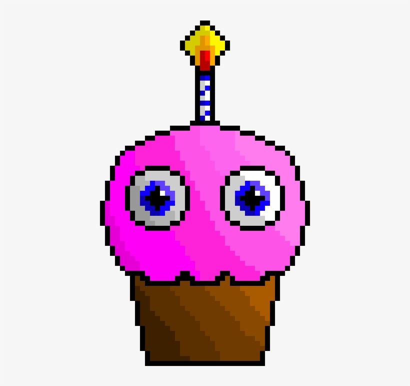 Fnaf Cupcake - Cupcake Fnaf Pixel Art, transparent png #1584063