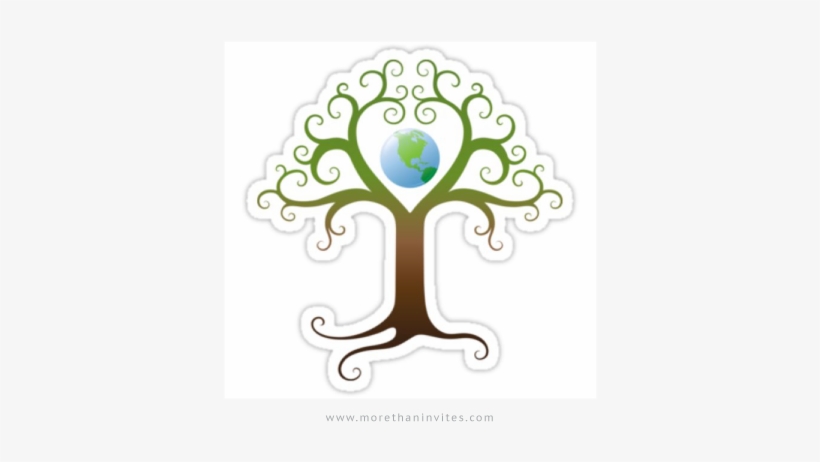Earth Tree Sticker, Tree With Branches Surrounding - Denomination Tree Of Christianity, transparent png #1584546