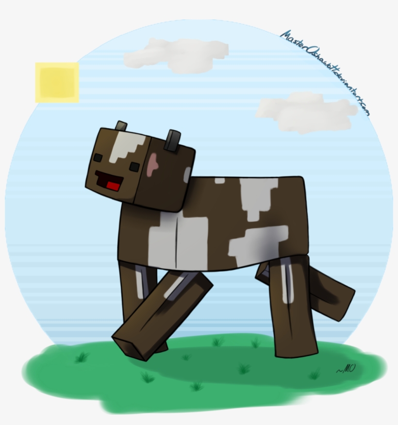 Cow Clipart Derpy - Transparent Derpy Cow Minecraft, transparent png #1584643