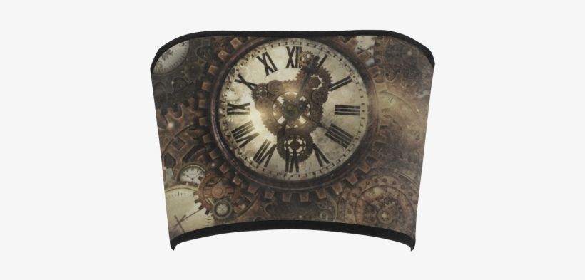 Vintage Steampunk Clocks Bandeau Top - Vintage Steampunk Clocks Oval Ornament, transparent png #1584701
