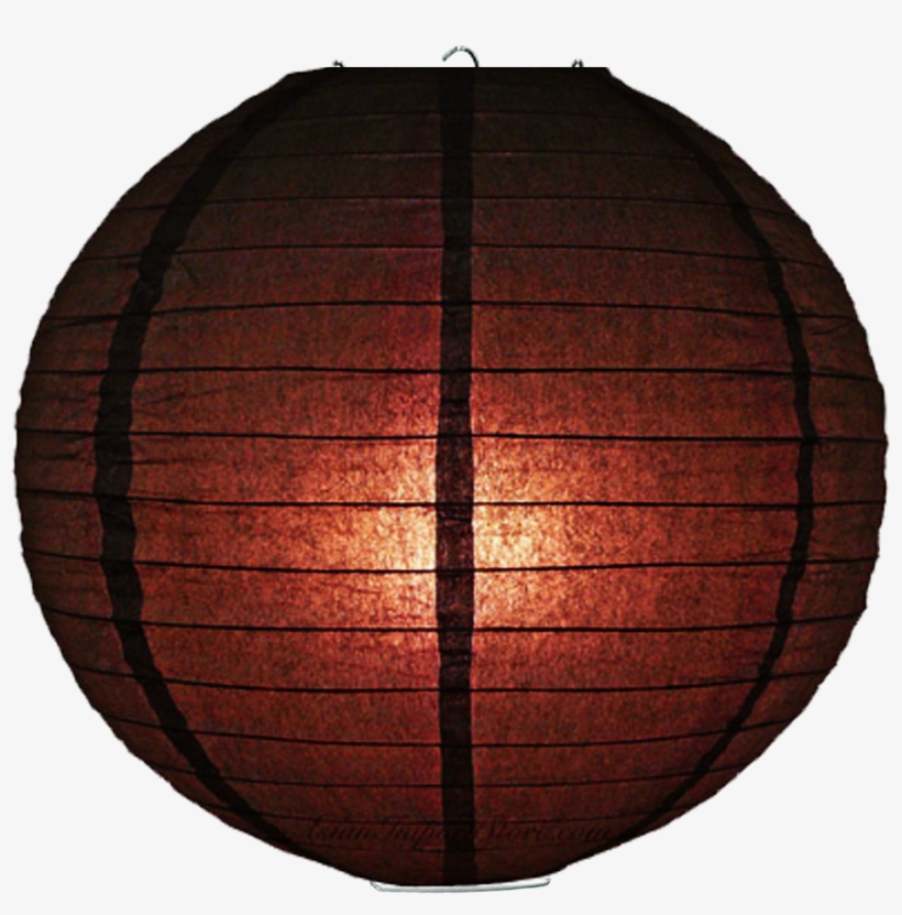 Dark Maroon Round Paper Lanterns - 16" Black Round Paper Lantern (10 Pack), transparent png #1585136
