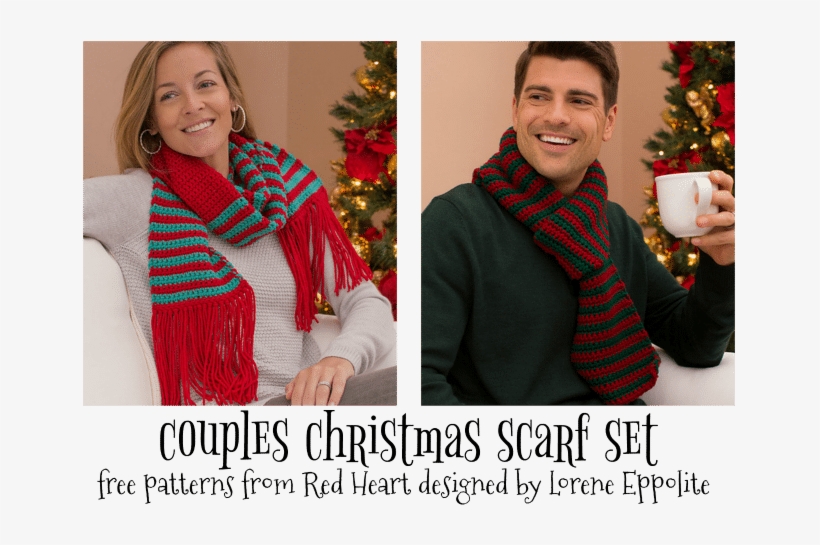 Couples Christmas Scarf Set Free Patterns From Red - Cupcakes & Cupid (contemporary Romance, Holiday, transparent png #1585550