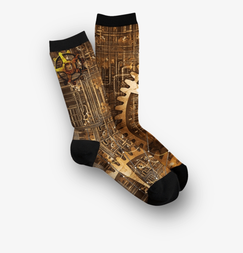 Steampunk Gears Socks - Steampunk Tiger Composition Notebook, Narrow Ruled, transparent png #1585589