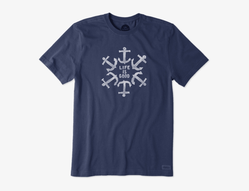 Men's Nautical Star Crusher Tee - Life Is Good T Shirt Drummer, transparent png #1585619