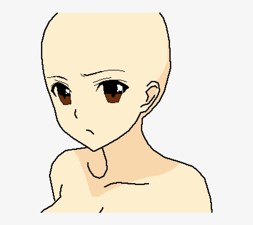 Anime Base For Girl - Anime Girl Base Head, transparent png #1585759