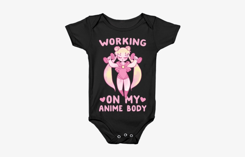 Working On My Anime Body Baby Onesy - My Hero Academia Baby Outfit, transparent png #1586073