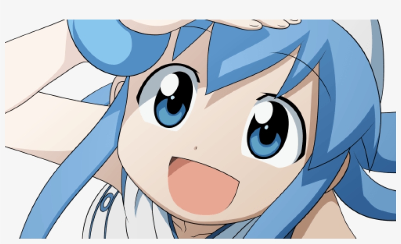 Squid Girl Has Come To The Land From The Depths Of - Ika Musume Face, transparent png #1586102