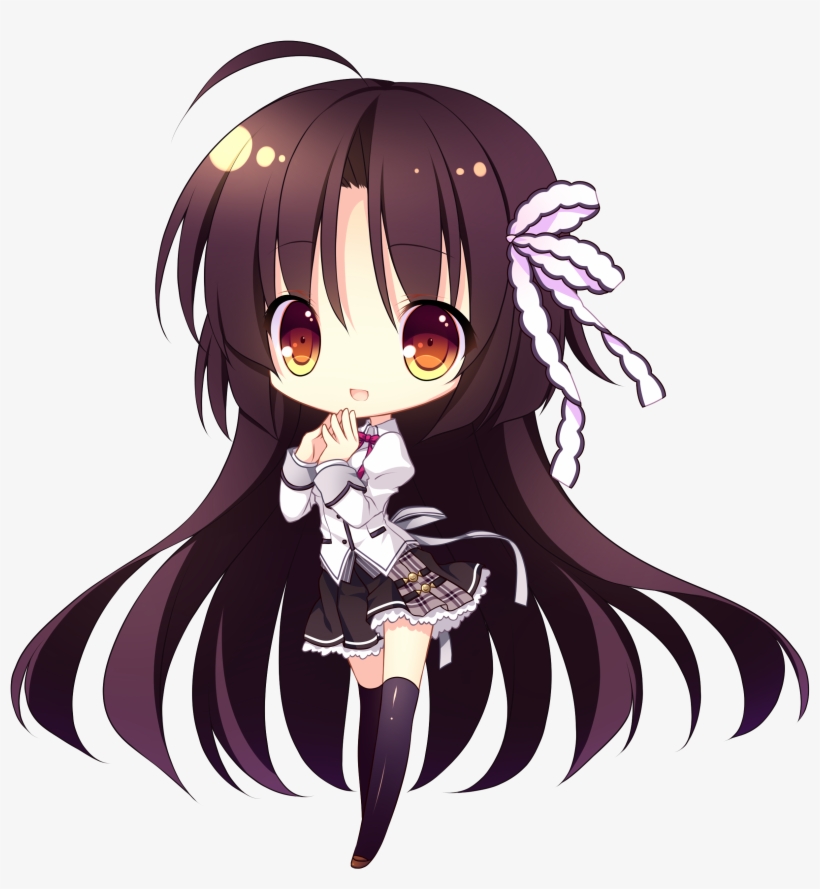 Download Png - Girl Long Hair Chibi, transparent png #1586463