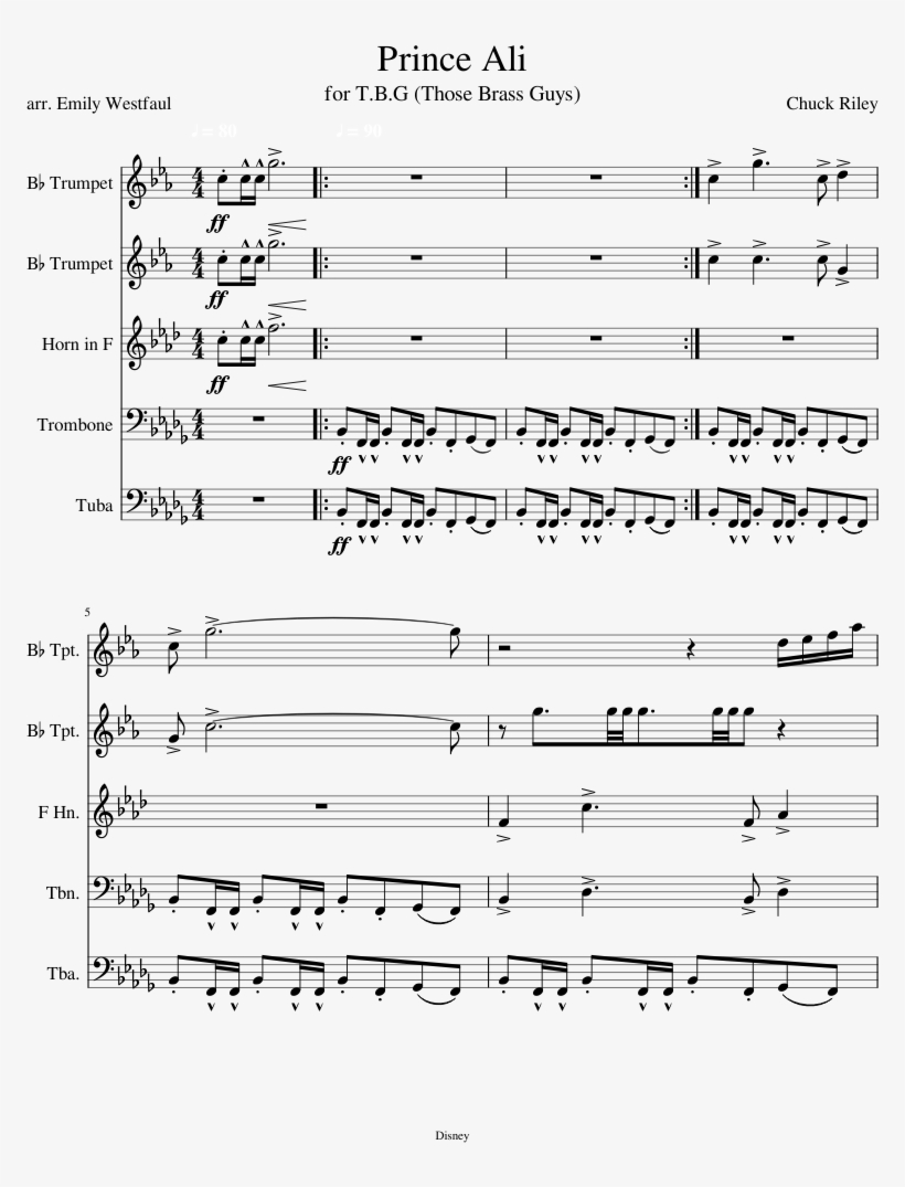 Prince Ali Sheet Music Composed By Chuck Riley 1 Of - Reminiscent Yiruma Piano Sheet Pdf, transparent png #1586873