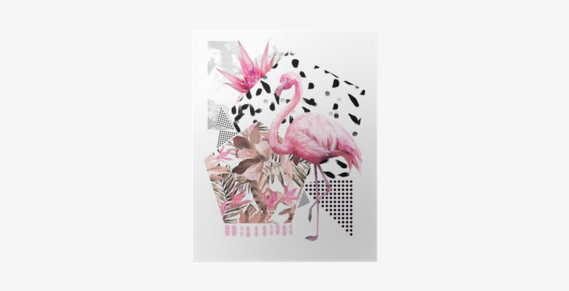 Tropical Summer Geometric Poster Design - Flamenco Geometrico, transparent png #1587010