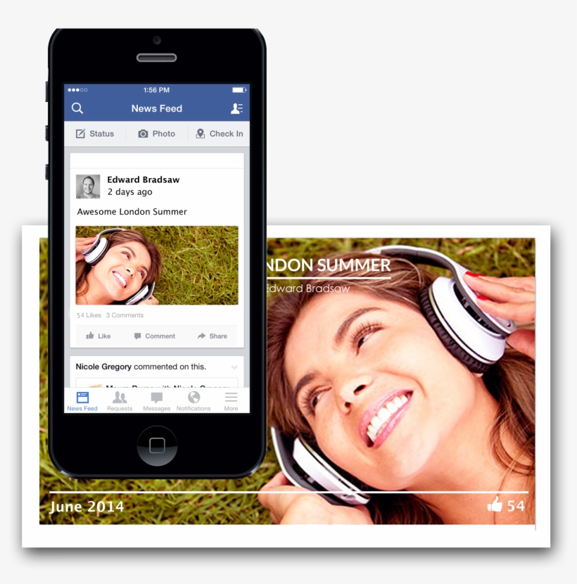 Faceprint - Facebook Promoted Post Mobile, transparent png #1587057