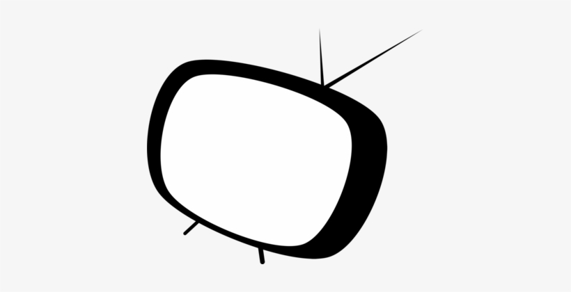 Television Set Free To Air Drawing Cartoon - Dibujo Televisor Blanco Y Negro, transparent png #1587075