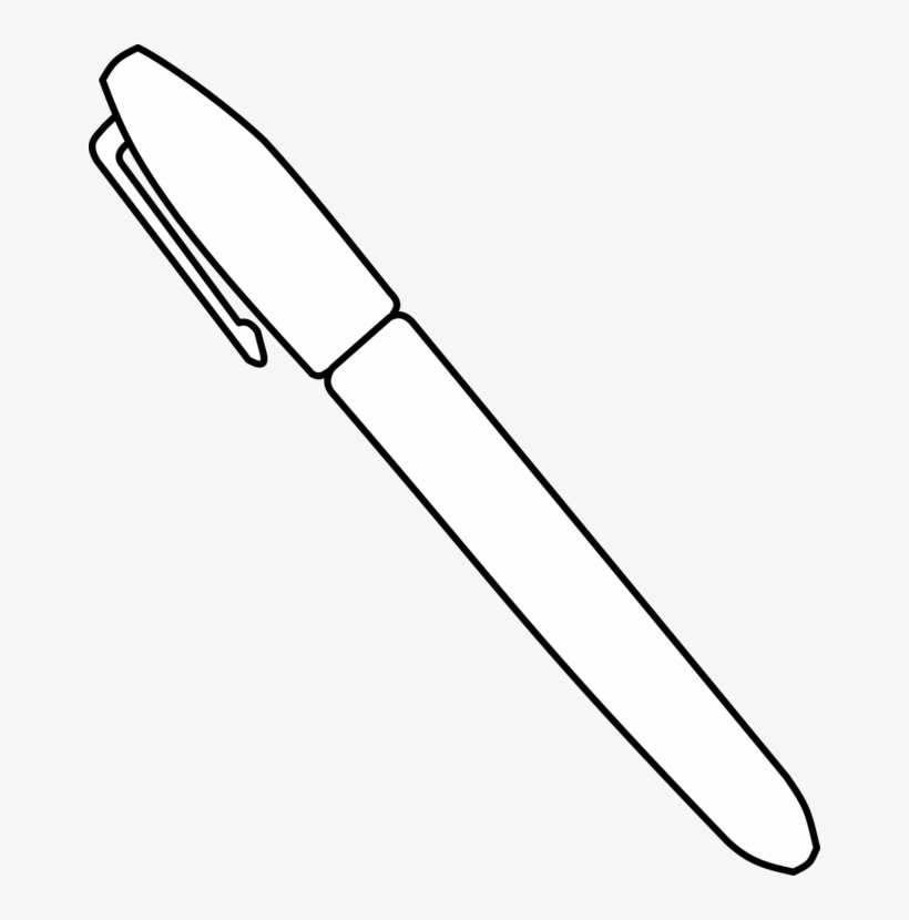 Pens Marker Pen Paper Sharpie Quill - Desenho De Caneta Para Colorir, transparent png #1587136