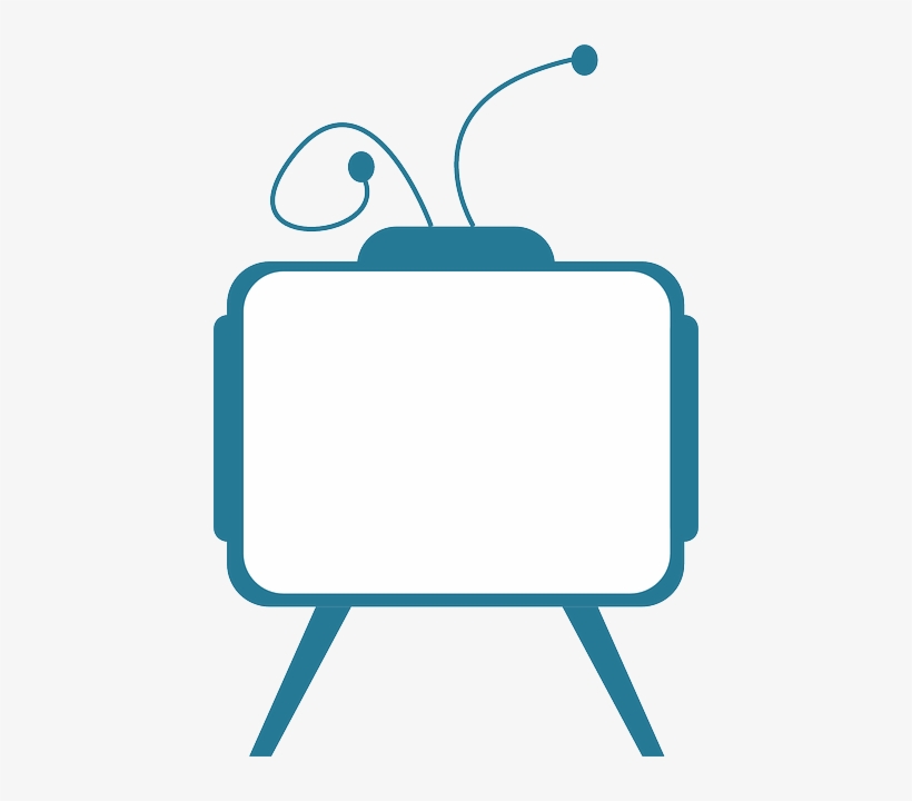Television, Tv, Electronic, Antenna, Vintage, Blue - Television, transparent png #1587291