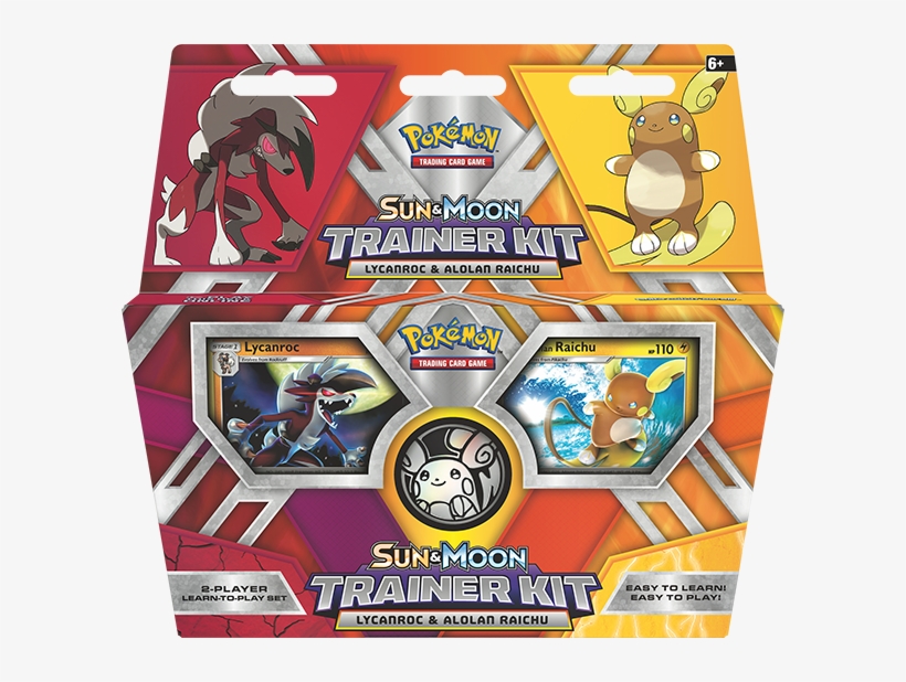 Sun And Moon Trainer Kit Lycanroc & Alolan Raichu - Pokemon Tcg Sun And Moon Trainer Kit, transparent png #1588026
