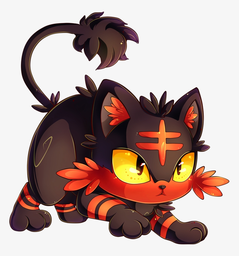 Shiny Litten Pokédex - Litten Pokemon, transparent png. 