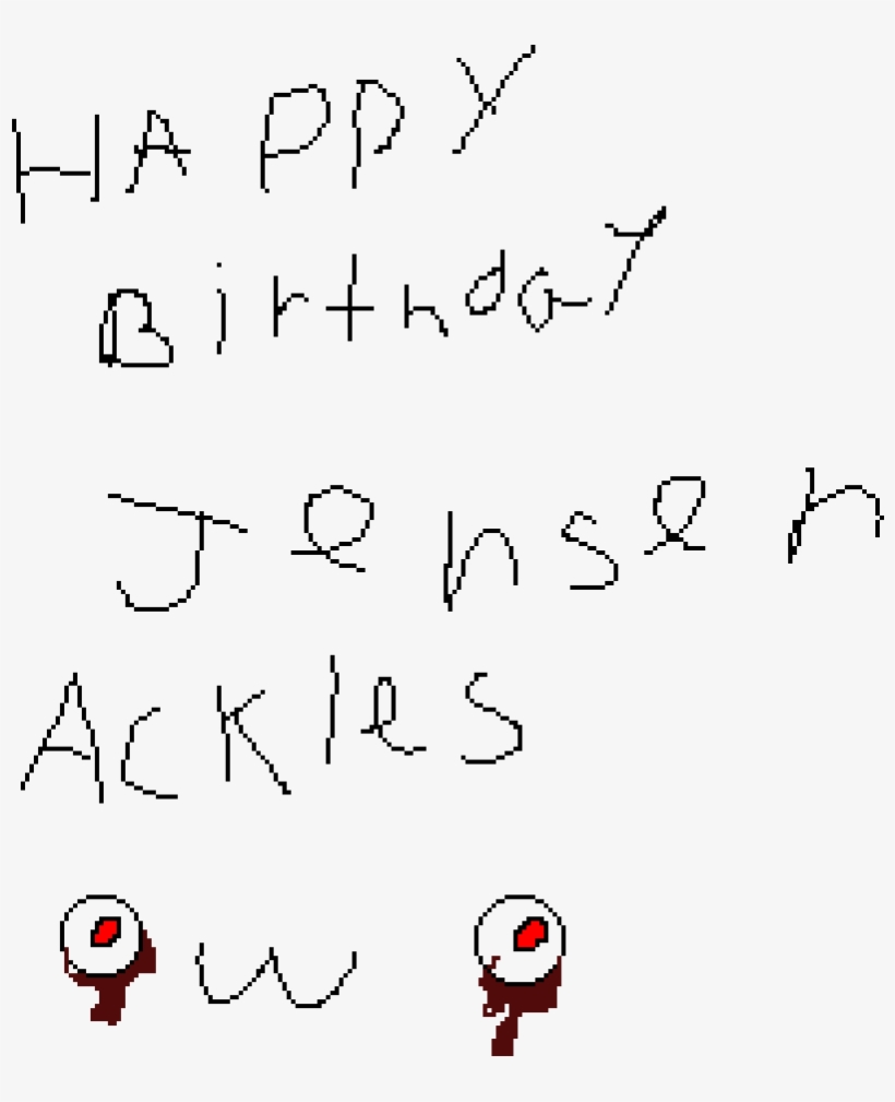 Happy Birthday Jensen Ackles - Handwriting, transparent png #1588765