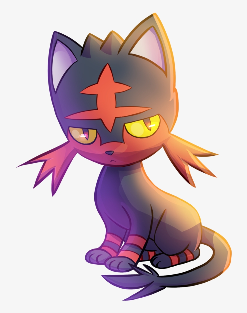 Litten Is Lit Images Litten Hd Wallpaper And Background - Drawing, transparent png #1588785