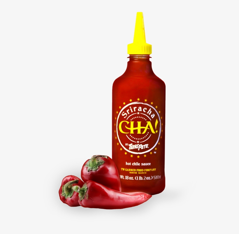Sriracha Bottle Png - Sriracha Cha! Hot Chile Sauce - 18 Oz Bottle, transparent png #1589359